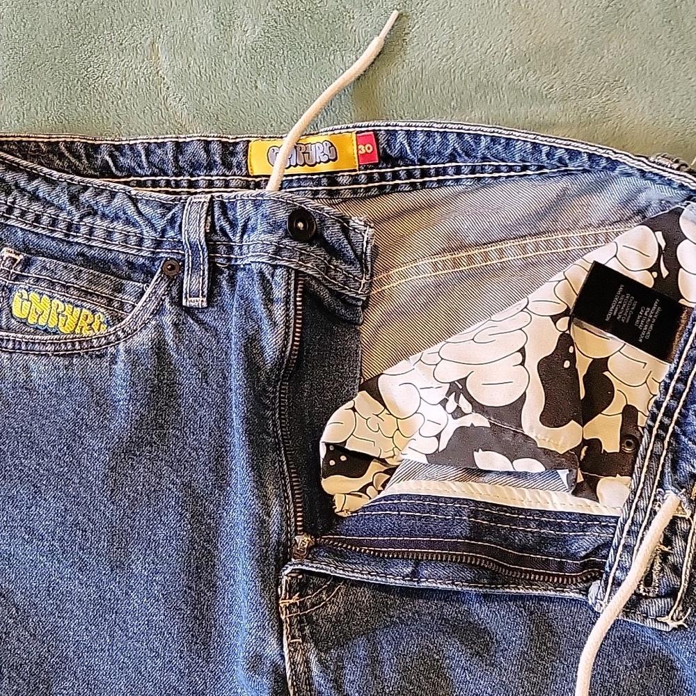 Empyre Men’s Ultra Loose Blue Denim Jean Shorts Size 30 - Picture 3 of 8